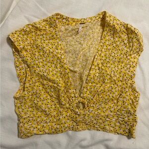 Free People Yellow Crop Top